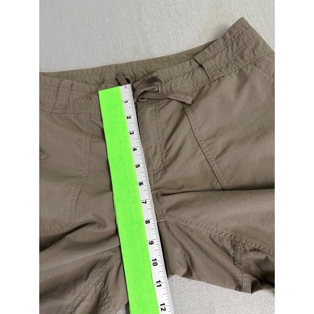 The North Face Womens Nylon Roll-Up Pants 10 Khaki Drawstring Waist Outdoor - Picture 12 of 15